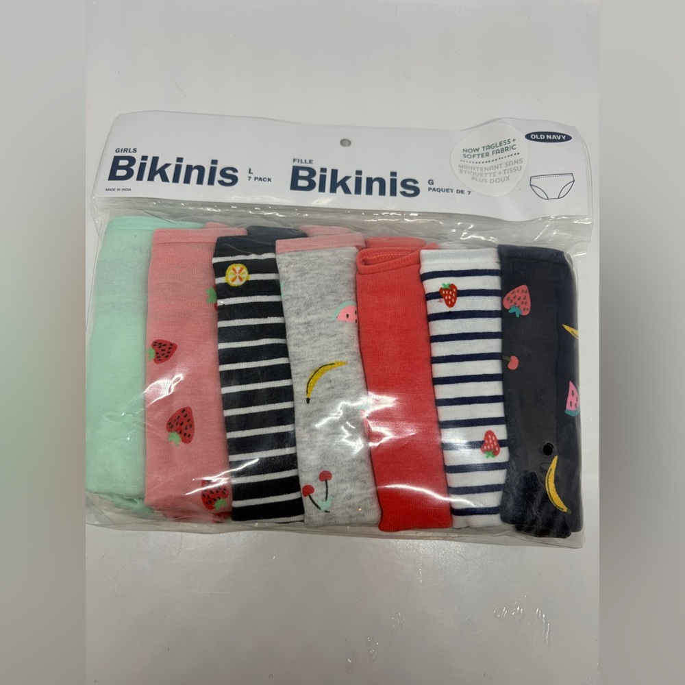 Old Navy Girls' Fun Print Bikini Briefs - 7 Pack
